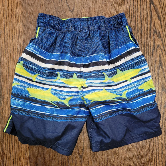 ZeroXposur Shark Print Flat Front Board Short Swimming Shorts Size Boys M 5/6 - Picture 2 of 5